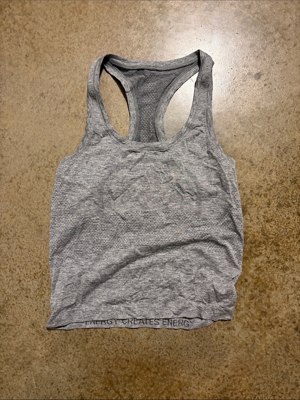 lululemon athletica Gray Seamless Racerback Tank